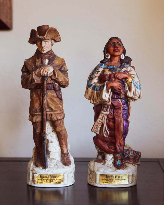 Vintage 1971 Lewis & Clark Bourbon Decanter Set