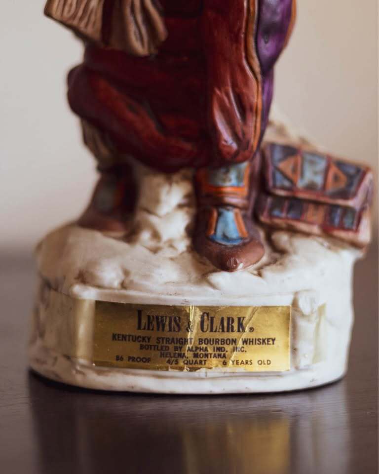 Vintage 1971 Lewis & Clark Bourbon Decanter Set