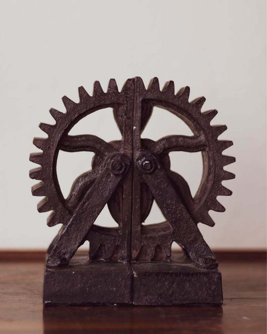 Industrial Gear Bookends
